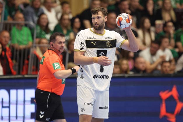 RK Nexe v THW Kiel - EHF European League Men 2025 2026 Harald Reinkind of THW Kiel during the EHF European League Men 2025 26 quarter-finals 1st leg match between RK Nexe and THW Kiel at Sports Hall King Tomislav on April 28, 2026 in Nasice, Croatia.  DavidxJerkovic PIXSELL