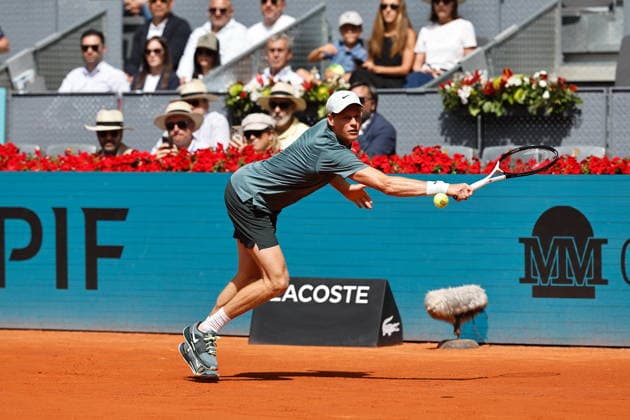 Jannik Sinner (ITA), APRIL 28, 2026 - Tennis : Jannik Sinner during singles Round of 16 match against Cameron Norrie on the ATP, Tennis Herren tour Masters 1000 tournaments Mutua Madrid Open tennis tournament at the Caja Magica in Madrid, Spain. Noxthirdxpartyxsales  aflo_328584508