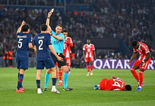 28.04.2026, Fussball UEFA Championsleague 2025 2026: Halbfinale Hinspiel, Paris St. Germain - FC Bayern München, im Stadion Parc de Princes in Paris (Frankreich).