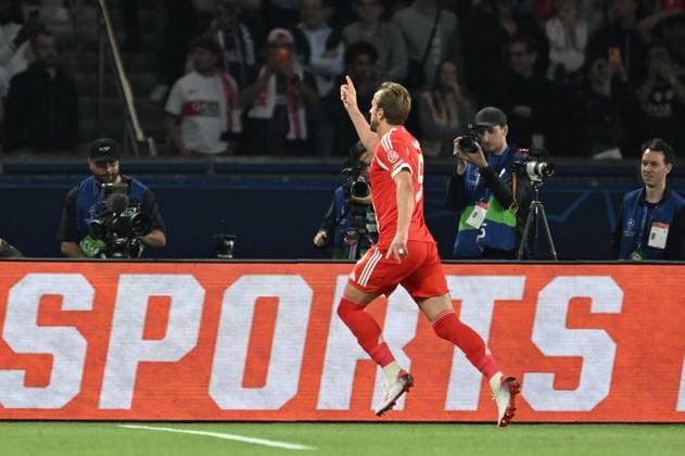 PSG v FC Bayern Munich - UEFA Champions League PARIS, FRANCE - APRIL 28: Harry Kane of FC Bayern Munich celebrates after scoring a goal during the UEFA Champions League semi-final first leg match between PSG and FC Bayern Munich at Parc des Princes in Paris, France on April 28, 2026. Mustafa Yalcin Anadolu Paris France. Editorial use only. Please get in touch for any other usage.  Copyright: x2026xAnadoluxMustafaxYalcinx