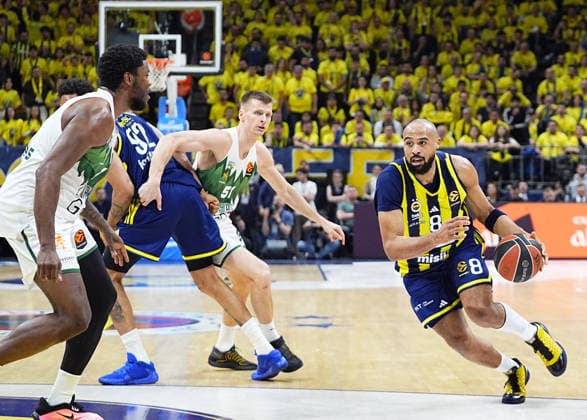 Fenerbahce Beko v Zalgiris - EuroLeague ISTANBUL, TURKIYE - APRIL 28: Talen Tucker (8) of Fenerbahce Beko in action during the EuroLeague play-off first match between Fenerbahce Beko and Zalgiris at Ulker Sports and Event Hall in Istanbul, Turkiye on April 28, 2026. Esra Bilgin Anadolu Istanbul Turkey. Editorial use only. Please get in touch for any other usage.  Copyright: x2026xAnadoluxEsraxBilginx