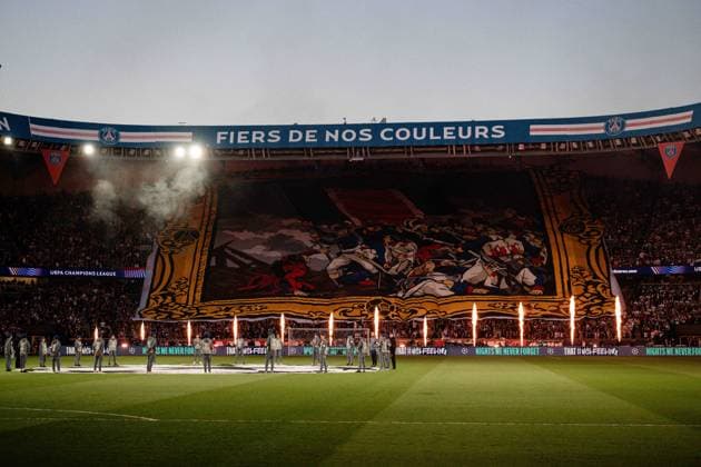 Choreografie mit Pyrotechnik Fans Paris , Paris Saint-Germain vs. FC Bayern München, Champions League, Halbfinale, 28.04.2026 Paris Paris Frankreich