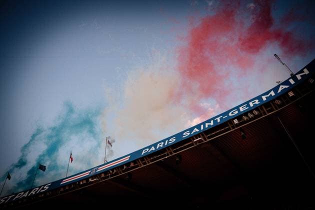 Choreografie mit Pyrotechnik Fans Paris , Paris Saint-Germain vs. FC Bayern München, Champions League, Halbfinale, 28.04.2026 Paris Paris Frankreich
