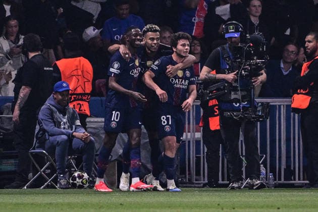 Torjubel zum 2:1 durch Joao Neves 87 (Paris Saint-Germain), Paris Saint-Germain vs. FC Bayern München, Champions League, Halbfinale, 28.04.2026 Paris Paris Frankreich *** Goal celebration for 2 1 by Joao Neves 87 Paris Saint Germain , Paris Saint Germain vs FC Bayern München, Champions League, Semifinal, 28 04 2026 Paris Paris France Copyright: xkolbert-press MarcxNiemeyerx