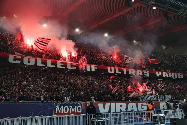 PSG - BAYERN PHOTOPQR LE PARISIEN LP Fred Dugit (Staff) ; Paris ; 28 04 2026 ; Sports Parc des Princes, Paris (XVIe), le 28 04 2026 Demi-finale aller de ligue des Champions Psg-Bayern Munich Ambiance tribune PSG LP Fred Dugit Paris, France, april 28th 2026. Champions League. Semi-final (First leg) Paris PSG - Bayern Munich.