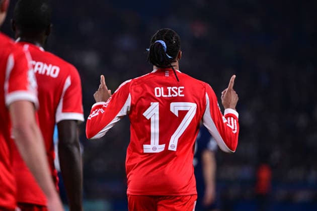 Torjubel zum 2:2 durch Michael Olise 17 (FC Bayern Muenchen), Paris Saint-Germain vs. FC Bayern München, Champions League, Halbfinale, 28.04.2026 Paris Paris Frankreich
