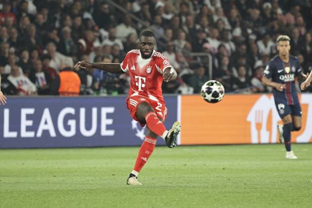 PSG - BAYERN PHOTOPQR LE PARISIEN LP Fred Dugit (Staff) ; Paris ; 28 04 2026 ; Sports Parc des Princes, Paris (XVIe), le 28 04 2026 Demi-finale aller de ligue des Champions Psg-Bayern Munich Dayot Upamecano (2) LP Fred Dugit Paris, France, april 28th 2026. Champions League. Semi-final (First leg) Paris PSG - Bayern Munich.