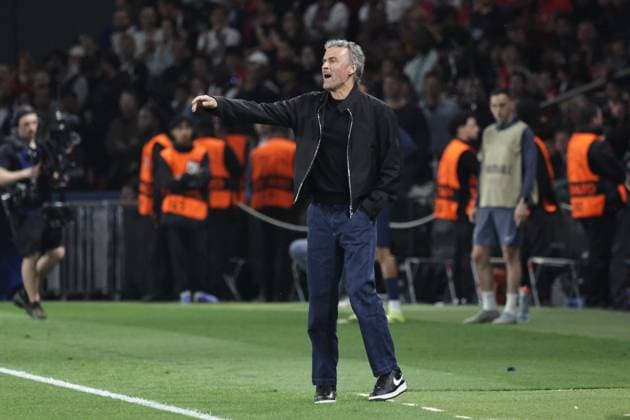 PSG - BAYERN PHOTOPQR LE PARISIEN LP Fred Dugit (Staff) ; Paris ; 28 04 2026 ; Sports Parc des Princes, Paris (XVIe), le 28 04 2026 Demi-finale aller de ligue des Champions Psg-Bayern Munich Luis Enrique entraineur du PSG LP Fred Dugit Paris, France, april 28th 2026. Champions League. Semi-final (First leg) Paris PSG - Bayern Munich.