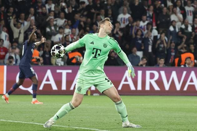 PSG - BAYERN PHOTOPQR LE PARISIEN LP Fred Dugit (Staff) ; Paris ; 28 04 2026 ; Sports Parc des Princes, Paris (XVIe), le 28 04 2026 Demi-finale aller de ligue des Champions Psg-Bayern Munich Manuel Neuer (1) LP Fred Dugit Paris, France, april 28th 2026. Champions League. Semi-final (First leg) Paris PSG - Bayern Munich.