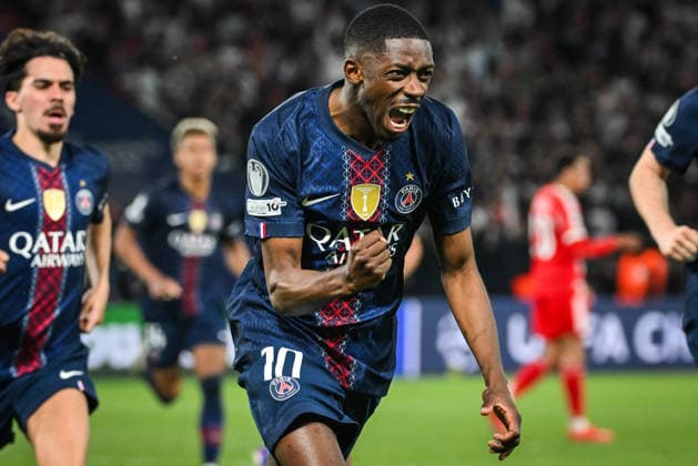 April 28, 2026, Paris, France, France: Ousmane DEMBELE of PSG celebrates his goal during the UEFA Champions League match between Paris Saint-Germain and FC Bayern Munich at Parc des Princes Stadium on April 28, 2026 in Paris, France. Paris France - ZUMAm308 20260428_zsp_m308_016 Copyright: xMatthieuxMirvillex
