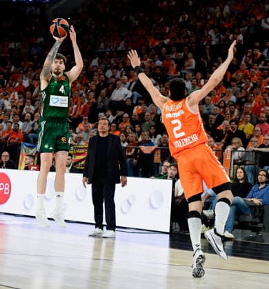 ESP: Valencia Basket v Panathinaikos AKTOR Athens PlayOff Euroleague. Juancho Hernangomez of Panathinaikos during the Euroleague match, playoff Game 1, between Valencia Basket and Panathinaikos AKTOR Athens played at Roig Arena Stadium on April 28, 2026 in Valencia Spain Valencia Spain Basketball Copyright: xPacoxMGEstudix xAgenciaxLOFx
