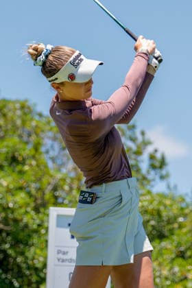 RIVIERA MAYA OPEN AT MAYAKOBA 2026 RIVIERA MAYA OPEN AT MAYAKOBA 2026 28042026 PLAYA DEL CARMEN, QUINTANA ROO. Action photo of Nelly Korda of the USA, during practice day of the Riviera Maya Open at Mayakoba 2026 at El Camaleon Golf Club in Playa del Carmen, Mexico. Foto de accion de Kelly Korda de Estados Unidos, durante dia de practica del torneo Riviera Maya Open at Mayakoba 2026 celebrado en el Club de Golf El Camaleon en Playa del Carmen, Mexico. Photo by IMAGENSHOP AGENCIA FOTOGRAFICA PLAYA DEL CARMEN QUINTANA ROO MEXICO Copyright: xYOALIxMARTINEZx