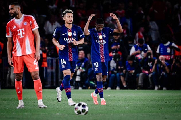 Torjubel zum 3:2 durch Ousmane Dembele 10 (Paris Saint-Germain), Paris Saint-Germain vs. FC Bayern München, Champions League, Halbfinale, 28.04.2026 Paris Paris Frankreich
