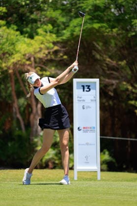 RIVIERA MAYA OPEN AT MAYAKOBA 2026 RIVIERA MAYA OPEN AT MAYAKOBA 2026 28042026 PLAYA DEL CARMEN, QUINTANA ROO. Action photo of Olivia Cowan of Germany, during practice day of the Riviera Maya Open at Mayakoba 2026 at El Camaleon Golf Club in Playa del Carmen, Mexico. Foto de accion de Olivia Cowan de Alemania, durante dia de practica del torneo Riviera Maya Open at Mayakoba 2026 celebrado en el Club de Golf El Camaleon en Playa del Carmen, Mexico. Photo by IMAGENSHOP AGENCIA FOTOGRAFICA PLAYA DEL CARMEN QUINTANA ROO MEXICO Copyright: xISABELAxQUIROZx