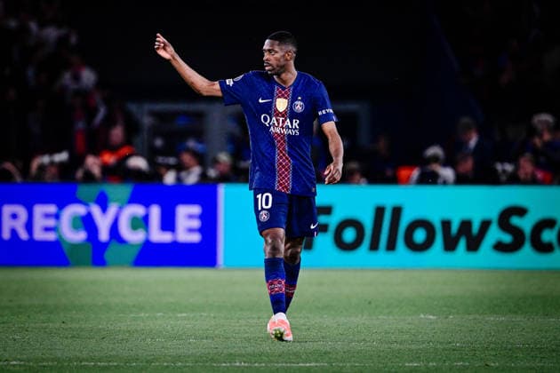 Torjubel zum 3:2 durch Ousmane Dembele 10 (Paris Saint-Germain), Paris Saint-Germain vs. FC Bayern München, Champions League, Halbfinale, 28.04.2026 Paris Paris Frankreich