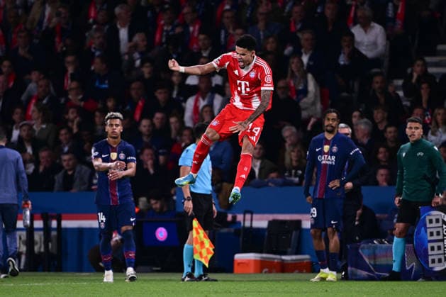 Torjubel zum 5:4 durch Luis Diaz 14 (FC Bayern Muenchen), Paris Saint-Germain vs. FC Bayern München, Champions League, Halbfinale, 28.04.2026 Paris Paris Frankreich