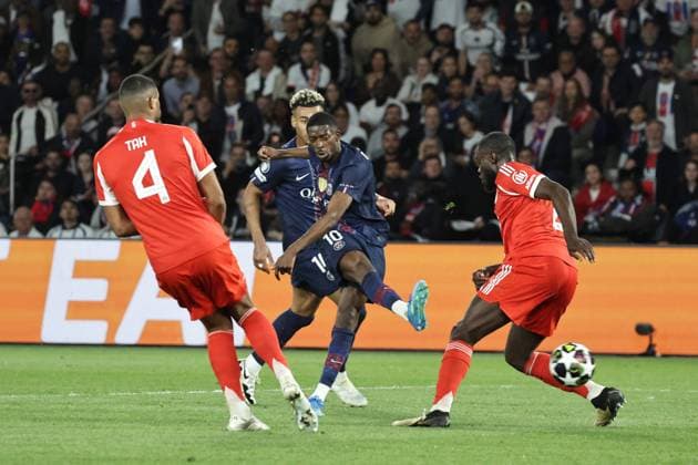 LP Fred Dugit PHOTOPQR LE PARISIEN LP Fred Dugit (Staff) ; Paris ; 28 04 2026 ; Sports Parc des Princes, Paris (XVIe), le 28 04 2026 Demi-finale aller de ligue des Champions Psg-Bayern Munich Ousmane Dembélé (10) LP Fred Dugit Paris; April 28, 2026; Sports Parc des Princes, Paris (16th arrondissement), April 28, 2026 Champions League semi-final first leg: PSG vs. Bayern Munich