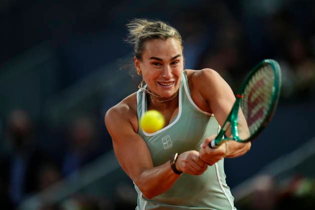 Mutua Madrid Open - Day Nine MADRID, SPAIN - APRIL 28: Aryna Sabalenka plays against Hailey Baptiste of the United States during the Women s Singles quarter-final match on Day Nine of the Mutua Madrid Open at La Caja Magica on April 28, 2026 in Madrid, Spain. Madrid Spain  Copyright: xJosexBretonx originalFilename:bretonhernandez-mutuamad260428_np0bT.jpg