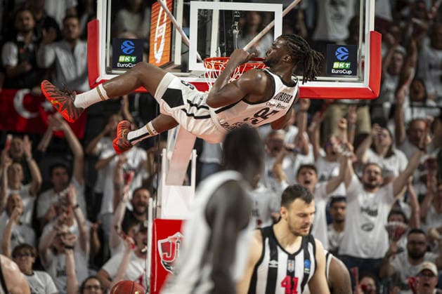 Cosea JL Bourg v Besiktas GAIN - EuroCup Final BOURG-EN-BRESSE, FRANCE - APRIL 28: Adam Mokoka of Cosea JL Bourg in action during the final EuroCup basketball match between Besiktas GAIN Istanbul and Cosea JL Bourg at the Ekinox in Bourg-en-Bresse France on April 28, 2026. Elyxandro Cegarra Anadolu Bourg-en-Bresse France. Editorial use only. Please get in touch for any other usage.  Copyright: x2026xAnadoluxElyxandroxCegarrax