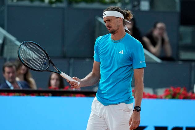 MADRID OPEN TENNIS 2026. ATP, Tennis Herren ZVEREV ¢ GER v MENSIK ¢ CZE Alexander Zverev, Germany, during Madrid Open Tennis 2025 match. April 28, 2026.(ALTERPHOTOS Acero) MadridSpain  Copyright: xAcerox