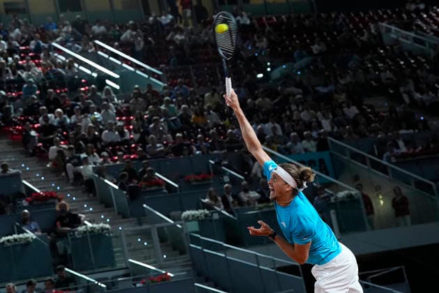 Alexander Zverev, Germany, during Madrid Open Tennis 2025 match. April 28, 2026. (202604281552)