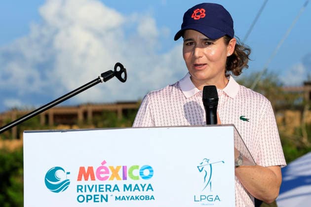 RIVIERA MAYA OPEN AT MAYAKOBA 2026 RIVIERA MAYA OPEN AT MAYAKOBA 2026 28042026 PLAYA DEL CARMEN, QUINTANA ROO. Action photo of mexican golf legend Lorena Ochoa, during the opening ceremony of the Riviera Maya Open at Mayakoba 2026 at El Camaleon Golf Club in Playa del Carmen, Mexico. Foto de accion de la leyenda mexicana del golf Lorena Ochoa, durante dia de practica del torneo Riviera Maya Open at Mayakoba 2026 celebrado en el Club de Golf El Camaleon en Playa del Carmen, Mexico. Photo by IMAGENSHOP AGENCIA FOTOGRAFICA PLAYA DEL CARMEN QUINTANA ROO MEXICO Copyright: xJorgexReyesx