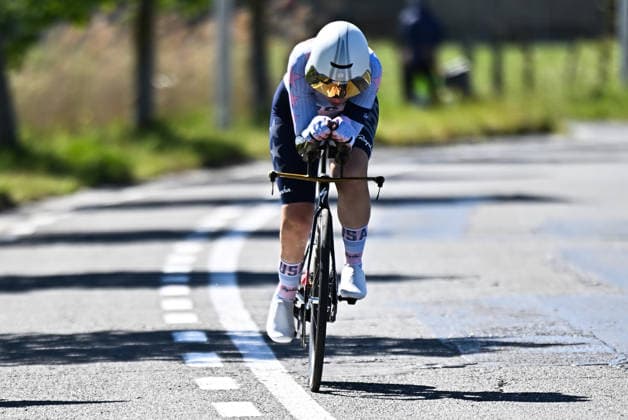 UCI Para Cycling Road World Cup: Round 2 Picture by Mathew Wells SWpix.com - 29 04 2026 - Cycling - UCI Para Cycling Road World Cup: Round 2 - Gistel, West Flanders, Belgium - Women C4 Individual Time Trial (ITT) - Samantha Bosco (USA) Copyright: x xSWpix.comx(t axPhotographyxHubxLtd)xMathewxWells SWpix.comx SWP-3030-13529