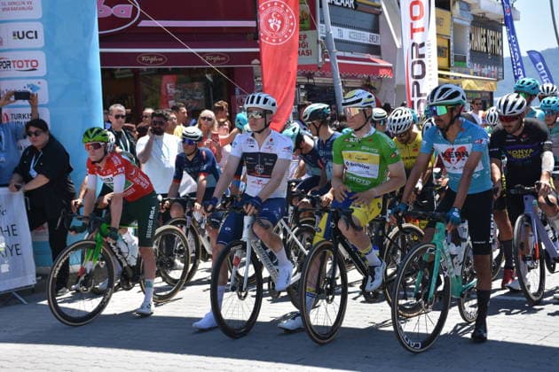 61st Presidential Cycling Tour of Turkiye MUGLA, TURKIYE - APRIL 29: Cyclists compete in the 130.4-kilometer Marmaris-Fethiye stage, within the 61st Presidential Cycling Tour of Turkiye, an eight-stage race in the ProSeries category, on April 29, 2026 in Mugla, Turkiye. Sabri Kesen Anadolu Mugla Turkey. Editorial use only. Please get in touch for any other usage.  Copyright: x2026xAnadoluxSabrixKesenx