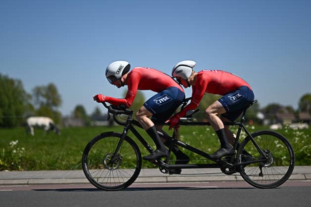 UCI Para Cycling Road World Cup: Round 2 Picture by Mathew Wells SWpix.com - 29 04 2026 - Cycling - UCI Para Cycling Road World Cup: Round 2 - Gistel, West Flanders, Belgium - MB Individual Time Trial (ITT) - Laurits Krog (Denmark) piloted by Martin Bisgaard Copyright: x xSWpix.comx(t axPhotographyxHubxLtd)xMathewxWells SWpix.comx SWP-3030-13546