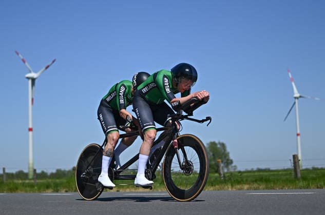 UCI Para Cycling Road World Cup: Round 2 Picture by Mathew Wells SWpix.com - 29 04 2026 - Cycling - UCI Para Cycling Road World Cup: Round 2 - Gistel, West Flanders, Belgium - MB Individual Time Trial (ITT) - Damien Vereker (Ireland) piloted by Mitchell McLaughlin Copyright: x xSWpix.comx(t axPhotographyxHubxLtd)xMathewxWells SWpix.comx SWP-3030-13550