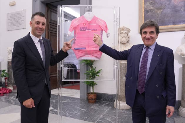 Vincenzo Nibali Urbano Cairo during the Presentation of the Grand Arrival of the 109th Giro d Italia at the Rome s Campidoglio, Italy - Wednesday April 29, 2026 - ( Photo by Alfredo Falcone LaPresse )  Copyright: xAlfredoxFalcone LaPressex