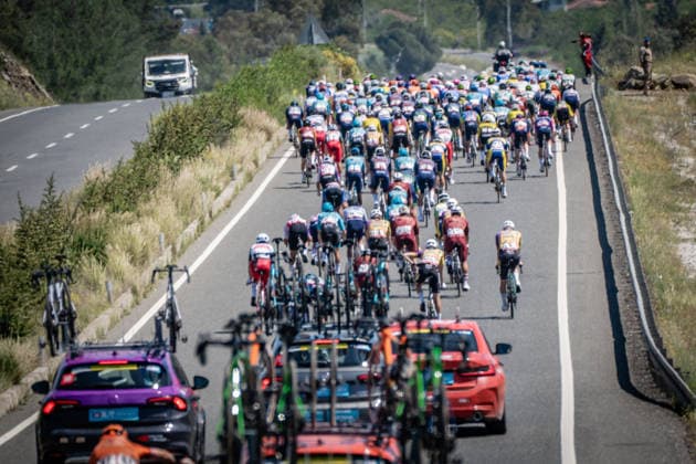 61st Presidential Cycling Tour of Turkiye MUGLA, TURKIYE - APRIL 29: Cyclists compete during the fourth stage of the 61st Presidential Turkiye Cycling Tour (TUR 2026) in Mugla, Turkiye on April 29, 2026. Part of the UCI ProSeries, the prestigious 8-stage race continues with top international athletes navigating the scenic coastal routes of southwestern Turkiye. Ahmet Serdar Eser Anadolu Mugla Turkey. Editorial use only. Please get in touch for any other usage.  Copyright: x2026xAnadoluxAhmetxSerdarxEserx