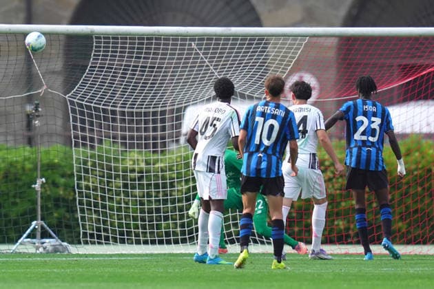 Juventus Nicolo Rizzo scores goal 0-1 during the Italian Cup Final Under 20 soccer match between Atalanta and Juventus at Arena Civica Stadium in Milan , north Italy - wednesday , April 29 , 2026. - Soccer .  Copyright: xSpada LaPressex