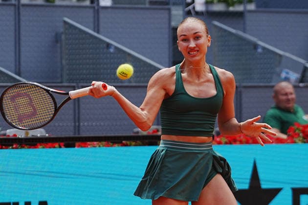 April 29, 2026, Madrid, Bretagne, SPAIN: Anastasia Potapova of Austria during the Mutua Madrid Open 2026, ATP, Tennis Herren Masters 1000 and WTA, Tennis Damen 1000 on 29 April 2026 at La Caja Magica in Madrid, Spain - Photo: . Madrid SPAIN - ZUMAl193 20260429_zsp_l193_085 Copyright: xLaurentxLairysx