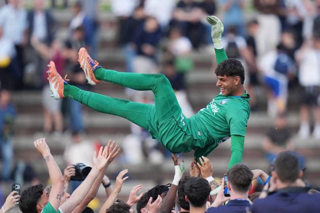 Atalanta™s Alessandro anelli MVP celebrates after scoring 1-1 during the Italian Cup Final Under 20 soccer match between Atalanta and Juventus at Arena Civica Stadium in Milan , north Italy - wednesday , April 29 , 2026. - Soccer .  Copyright: xSpada LaPressex