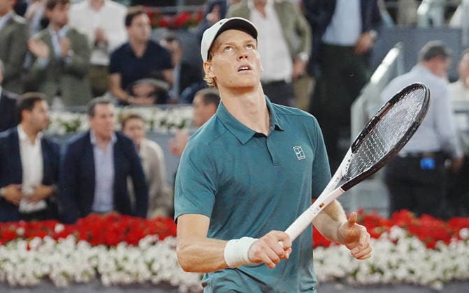 TENNIS - MUTUA MADRID OPEN 2026 - 29 04 2026 Jannik Sinner of Italia during the Mutua Madrid Open 2026, ATP, Tennis Herren Masters 1000 and WTA, Tennis Damen 1000 on 29 April 2026 at La Caja Magica in Madrid, Spain - Photo: Laurent Lairys MADRIDSpain  Copyright: xLaurentxLairysx
