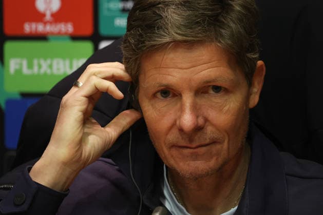UEFA Conference League Shakhtar - Crystal Palace press conference, PK, Pressekonferenz KRAKOW, POLAND - APRIL 29: Coach Oliver Glasner during the press conference ahead of the UEFA Conference League quarter-final match Shakhtar - Crystal Palace at Henryk Reyman Municipal Stadium in Krakow, Poland on April 29, 2026. Jakub Porzycki Anadolu Krakow Poland. Editorial use only. Please get in touch for any other usage.  Copyright: x2026xAnadoluxJakubxPorzyckix