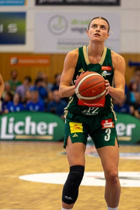 Damen Basketball Bundesliga 1. DBBL, BC Pharmaserv Marburg vs. Rutronik Stars Keltern, Sporthalle Georg-Gassmann-Stadion Marburg; 29.04.2026 Damen Basketball Bundesliga DBBL, Marburg, Germany - 29.04.2026: Alexandra Wilke (Rutronik Stars Keltern, 3), 1. DBBL, Spiel des BC Marburg vs. Rutronik Stars Keltern, Sporthalle Georg-Gassmann-Stadion Marburg Copyright: xBEAUTIFULxSPORTS Freudensteinx