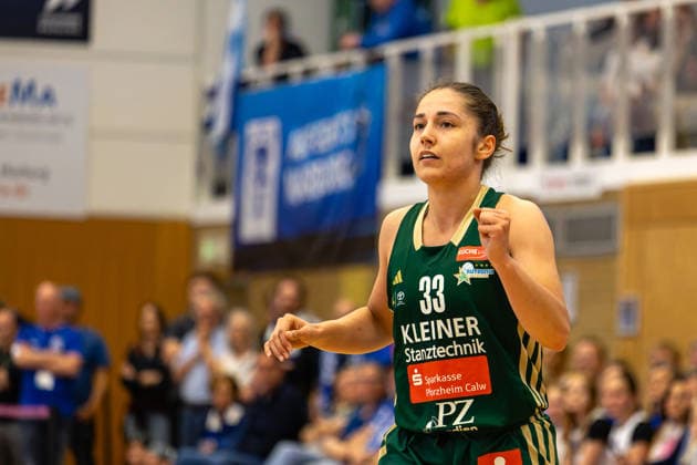 Damen Basketball Bundesliga 1. DBBL, BC Pharmaserv Marburg vs. Rutronik Stars Keltern, Sporthalle Georg-Gassmann-Stadion Marburg; 29.04.2026 Damen Basketball Bundesliga DBBL, Marburg, Germany - 29.04.2026: Karina Konstantinova (Rutronik Stars Keltern, 33), 1. DBBL, Spiel des BC Marburg vs. Rutronik Stars Keltern, Sporthalle Georg-Gassmann-Stadion Marburg Copyright: xBEAUTIFULxSPORTS Freudensteinx