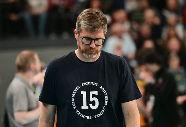 GER; 1.VBL, Play Off Finale, SVG Lueneburg vs Berlin Recycling Volleys 29.04.2026, GER; 1. VBL, PLay Off Fnale, SVG Lueneburg vs Berlin Recycling Volleys, im Bild Stefan Hübner Stefan Huebner (Coach Lueneburg)