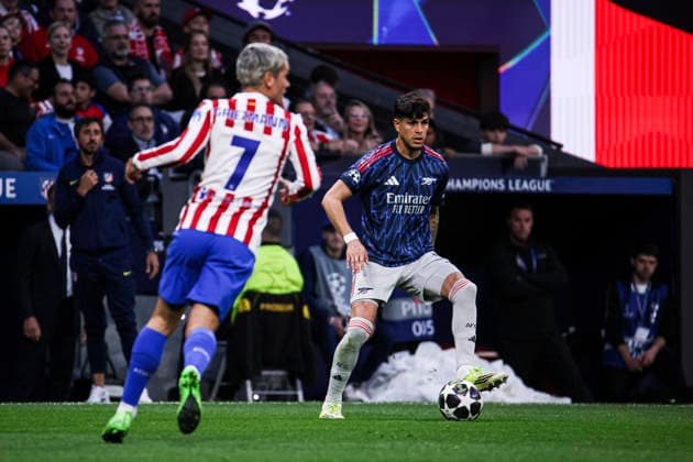 UEFA Champions League semifinals: Atletico de Madrid vs Arsenal April 29, Madrid, Madrid, Spain: Piero Hincapie with the ball during UEFA Champions League 2025 26 match beetween Atletico de Madrid and Arsenal at Riyadh Air Metropolitano on April 29, 2026, in Madrid, Spain. Madrid Spain Madrid Madrid Spain Real Madrid C.F. v Manchester City - UEFA Champions League 2025 Copyright: xAlejandroxMatiasx