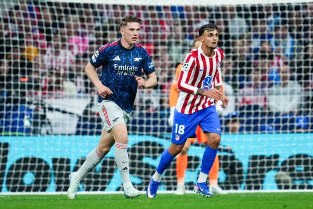260429 Viktor Gyökeres of Arsenal during the UEFA Champions League semifinal match between Atletico Madrid and Arsenal on April 29, 2026 in Madrid. Photo: Bagu Blanco BILDBYRAN COP 18 XY0118 fotboll football soccer fotball uefa champions league champions league semifinal semifinals atletico madrid arsenal bbeng Copyright: BAGUxBLANCO BB260429BB405