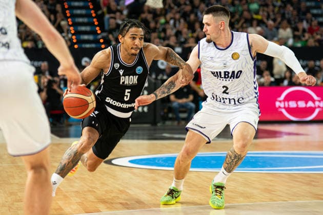 BILBAO, SPAIN - April 29: during the FIBA Europe Cub Final between Bilbao Basket and PAOK at Bilbao Arena on April 29, 2026 in Bilbao, Spain. (Photo by Ibai Tudanca) Copyright: xIbaixTudancax