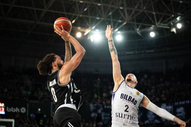 BILBAO, SPAIN - April 29: during the FIBA Europe Cub Final between Bilbao Basket and PAOK at Bilbao Arena on April 29, 2026 in Bilbao, Spain. (Photo by Ibai Tudanca) Copyright: xIbaixTudancax