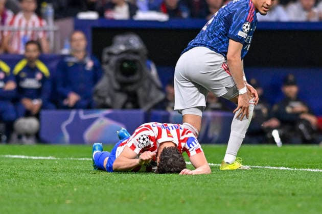 April 29, 2026, Madrid, Madrid, Spain: JULIAN ALVAREZ of Atletico de Madrid laments during the Champions League first semifinal match between ATLETICO DE MADRID and ARSENAL FOOTBALL CLUB, held on April 29, 2026, at the Riyadh Air Metropolitano, Madrid, Spain. ATLETICO DE MADRID Vs ARSENAL FOOTBALL CLUB Champions League Match, Season 25 26 (04.29.26) - ZUMAc312 20260429_zsp_c312_247 Copyright: xOscarxManuelxSanchezx