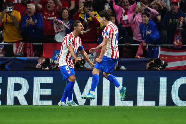 ESP: Atletico de Madrid - Arsenal FC. UEFA Champions League. Semi-Finals, first leg. Julian Alvarez of Atletico de Madrid celebrates the 1-1 during the UEFA Champions League match, Semi-Finals, firstd leg, between Atletico de Madrid and Arsenal FC played at Riyadh Metropolitano Stadium on April 29, 2026 in Madrid. kpng Copyright: xBaguxBlancox xPRESSINPHOTOx PS_260429_ATL_ARS_2526_050