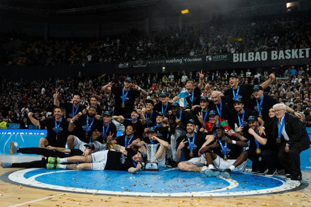 BILBAO, SPAIN - April 29: during the FIBA Europe Cub Final between Bilbao Basket and PAOK at Bilbao Arena on April 29, 2026 in Bilbao, Spain. (Photo by Ibai Tudanca) Copyright: xIbaixTudancax