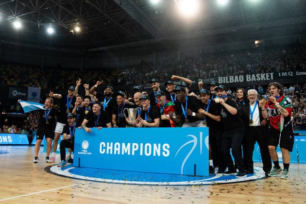 BILBAO, SPAIN - April 29: during the FIBA Europe Cub Final between Bilbao Basket and PAOK at Bilbao Arena on April 29, 2026 in Bilbao, Spain. (Photo by Ibai Tudanca) Copyright: xIbaixTudancax