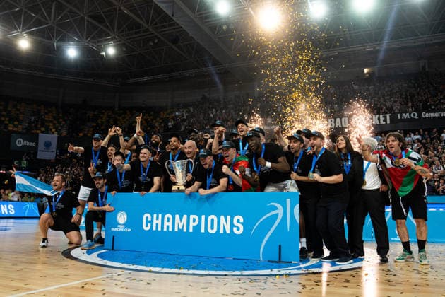BILBAO, SPAIN - April 29: during the FIBA Europe Cub Final between Bilbao Basket and PAOK at Bilbao Arena on April 29, 2026 in Bilbao, Spain. (Photo by Ibai Tudanca) Copyright: xIbaixTudancax