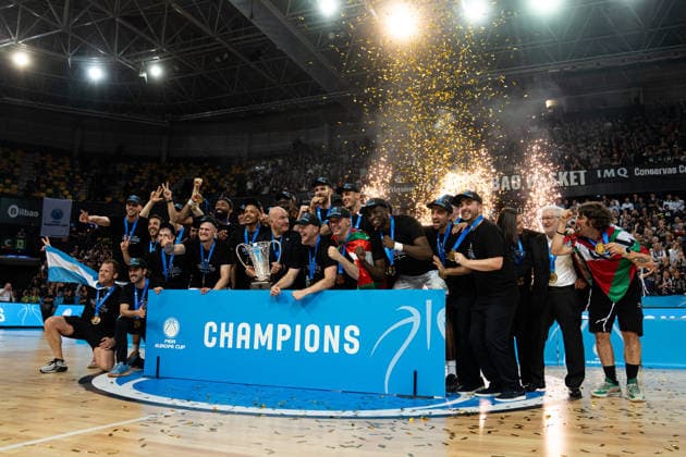BILBAO, SPAIN - April 29: during the FIBA Europe Cub Final between Bilbao Basket and PAOK at Bilbao Arena on April 29, 2026 in Bilbao, Spain. (Photo by Ibai Tudanca) Copyright: xIbaixTudancax